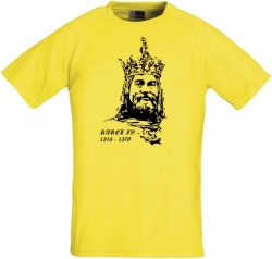 Tričko Karel IV. - žluté
